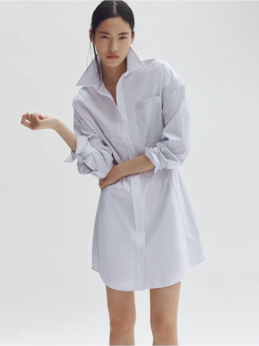 Stella McCartney x H&M striped shirt dress size large